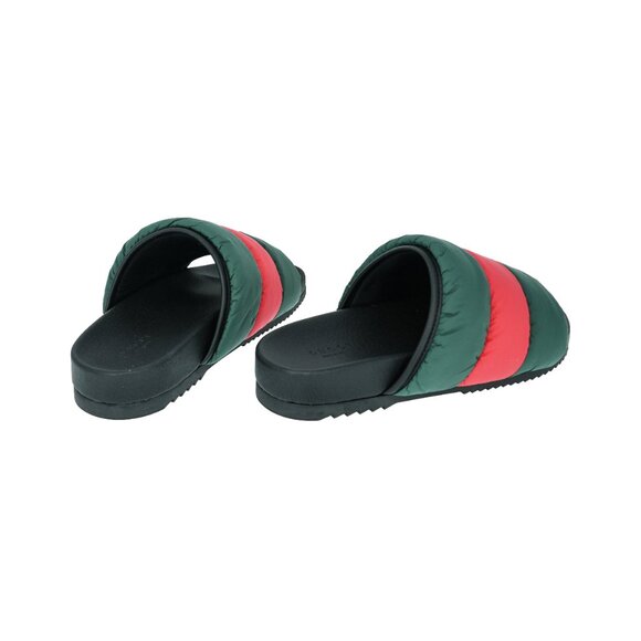 Gucci Women's Padded Web Slide Sandals - Picture 4 of 9